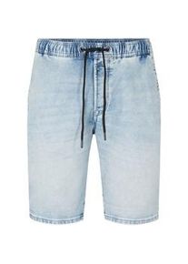 Tom Tailor DENIM Herren Denim Shorts mit elastischem Bund, blau, Uni, Gr. XL