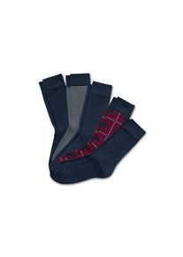 Tchibo 5 Paar Socken - Dunkelblau/Gestreift - Gr.: 41-43