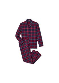 Tchibo Flanell-Pyjama - Bordeaux/Kariert - Gr.: M