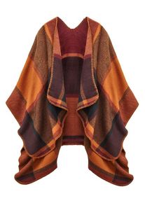 Lascana Strickponcho mehrfarbig Gr. für Damen