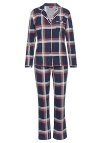s.Oliver Pyjama (2 tlg) im klassischen Karo-Muster, blau