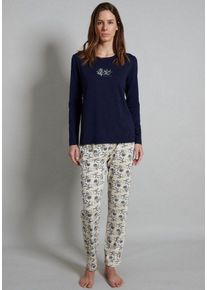 Tom Tailor Pyjama (2 tlg) mit floralem Print, weiß