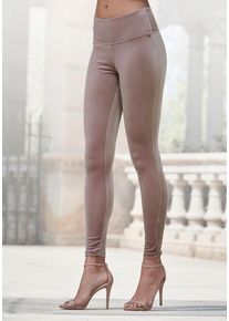 Lascana Leggings taupe Gr. 32/34 für Damen
