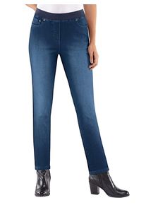 Inspirationen Damen Schlupfjeans, blau, Gr. 20, unifarben, 78% Baumwolle, 20% Polyester, 2% Elasthan, Jeans