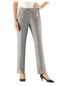 COME ON Damen Bügelfaltenhose, grau, Gr. 40, meliert, unifarben, 65% Polyester, 32% Viskose, 3% Elasthan, Hosen