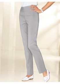 Classic Basics Damen Stretch-Hose, grau, Gr. 38, unifarben, 64% Polyester, 34% Viskose, 2% Elasthan, Hosen