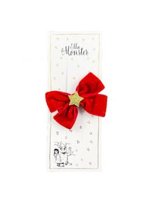 Haarspange CHRISTMAS BOW in rot/gold