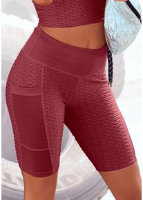 Vivance ACTIVE Radlerhose rot Gr. XS (32/34) für Damen. Mit Mesheinsatz, Logodruck. Figurbetont