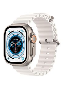 Apple Watch (Ultra) 2022 GPS + Cellular 49 mm - Titan Grau - Ocean Armband Weiß