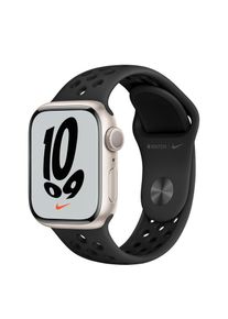 Apple Watch (Series 7) 2021 GPS 41 mm - Aluminium Polarstern - Sportarmband Schwarz