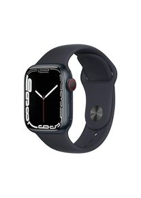 Apple Watch (Series 7) 2021 GPS + Cellular 41 mm - Aluminium Schwarz - Sportarmband Schwarz