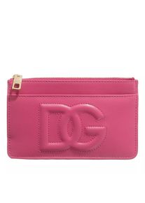 Dolce & Gabbana Dolce&Gabbana Portemonnaie - Logo Leather Card Holder - in rosa - Portemonnaie für Damen