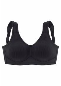 Creation Susa Große Größen Entlastungs-BH Gr. 90F schwarz gestreift für Damen