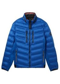 Tom Tailor Herren Hybrid Jacke mit abnehmbarer Kapuze, blau, Uni, Gr. XL