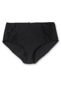 Große Größen Taillenslip mit transparenter Spitze Gr. 42 schwarz von sheego für Damen
