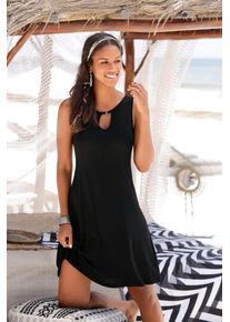 Lascana Große Größen Strandkleid Gr. 44 schwarz für Damen