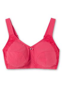 Große Größen BH ohne Bügel, mit seitlichem Spitzenbesatz Gr. 100G rosa von sheego für Damen