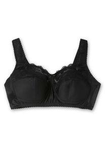 Große Größen BH ohne Bügel mit wattierten Cups Gr. 125G schwarz von sheego für Damen