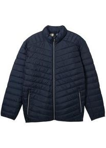 Tom Tailor Herren Plus - Lightweight Jacke aus recyceltem Polyester, blau, Uni, Gr. 4XL