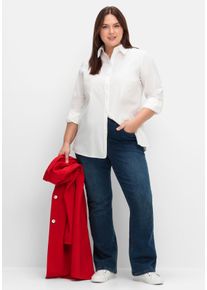 Große Größen Bootcut Stretch-Jeans mit Bodyforming-Effekt Gr. 50 blau von sheego für Damen