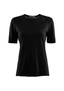 Aclima Lightwool Undershirt Tee Merinounterwäsche Damen (Gr S |schwarz)
