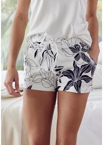 Lascana Schlafshorts mehrfarbig Gr. 32/34 für Damen. Mit Samtband, Allover-Druck. Bequem. Nachhaltig.