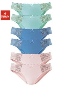 Petite Fleur Jazz-Pants Slips mehrfarbig Gr. 32/34 für Damen. Mit Spitze, Schleife. Körpernah. Nachhaltig.