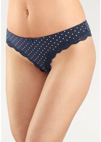Lascana Brasilslip mehrfarbig Gr. 32/34 für Damen. Mit Spitze, Schleife. Körpernah. Nachhaltig.