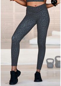 active by Lascana LASCANA ACTIVE Leggings mehrfarbig Gr. 32/34 für Damen. Mit Allover-Druck. Figurbetont