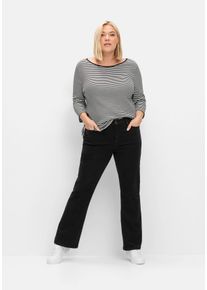 Große Größen Bootcut Stretch-Jeans mit Bodyforming-Effekt Gr. 44 schwarz von sheego für Damen