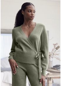 Lascana Wickelstrickjacke grün Gr. 36/38 für Damen. Sehr Bequem