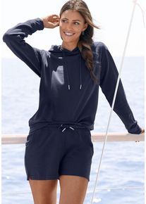 H.I.S. H.I.S Kapuzensweatshirt blau Gr. 36/38 für Damen. Mit Kordel. Bequem. Nachhaltig.