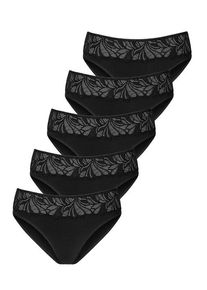 Vivance Jazz-Pants Slips schwarz Gr. 32/34 für Damen. Mit Spitze. Körpernah. Nachhaltig.