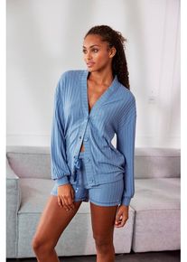 s.Oliver Cardigan rauchblau Gr. 32/34 für Damen. Mit V-Ausschnitt. Bequem