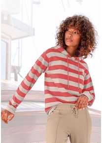 H.I.S. H.I.S Kapuzensweatshirt mehrfarbig Gr. 32/34 für Damen. Mit Kordel. Bequem. Nachhaltig.