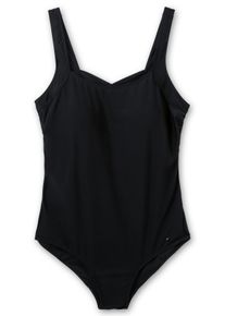 Große Größen Badeanzug mit tiefem Rückenausschnitt Gr. 42E schwarz von sheego für Damen