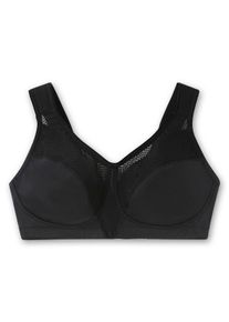 Große Größen Sport-BH aus COOLMAX®, mit Netzeinsätzen Gr. 85F schwarz von sheego für Damen