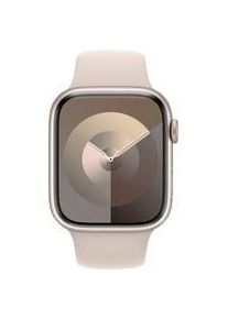 Apple Watch Series 9, Smartwatch Polarstern, Aluminium, 45 mm, Sportarmband Kommunikation: Bluetooth Armbandlänge: 140 - 190 mm Touchscreen: mit Touchscreen