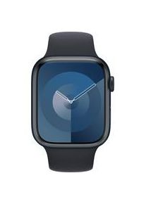 Apple Watch Series 9, Smartwatch dunkelblau/dunkelblau, Aluminium, 45 mm, Sportarmband Kommunikation: Bluetooth Armbandlänge: 140 - 190 mm Touchscreen: mit Touchscreen