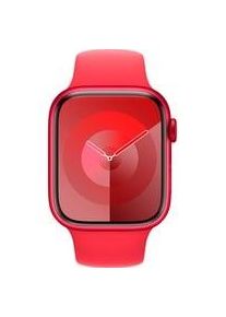 Apple Watch Series 9, Smartwatch rot/rot, Aluminium, 45 mm, Sportarmband Kommunikation: Bluetooth Armbandlänge: 160 - 210 mm Touchscreen: mit Touchscreen