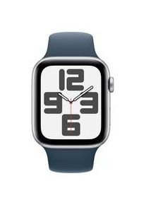 Apple Watch SE (2023), Smartwatch silber/blau, 44 mm, Sportarmband, Aluminium, Cellular Display: 4,52 cm (1,78 Zoll) Kommunikation: Bluetooth Armbandlänge: 130 - 180 mm Touchscreen: mit Touchscreen