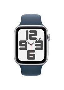 Apple Watch SE (2023), Smartwatch silber/blau, 44 mm, Sportarmband, Aluminium, Cellular Display: 4,52 cm (1,78 Zoll) Kommunikation: Bluetooth Armbandlänge: 150 - 200 mm Touchscreen: mit Touchscreen