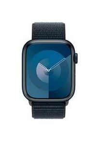 Apple Watch Series 9, Smartwatch dunkelblau/dunkelblau, Aluminium, 45 mm, Sport Loop, Cellular Kommunikation: Bluetooth Armbandlänge: 130 - 200 mm Touchscreen: mit Touchscreen