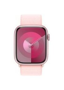 Apple Watch Series 9, Smartwatch roségold/rosé, Aluminium, 45 mm, Sport Loop, Cellular Kommunikation: Bluetooth Armbandlänge: 130 - 200 mm Touchscreen: mit Touchscreen