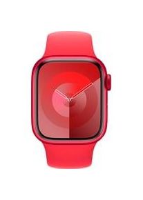 Apple Watch Series 9, Smartwatch rot/rot, Aluminium, 41 mm, Sportarmband, Cellular Kommunikation: Bluetooth Armbandlänge: 130 - 180 mm Touchscreen: mit Touchscreen