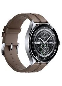Xiaomi Watch 2 Pro, Smartwatch silber/braun, Bluetooth Display: 3,63 cm (1,43 Zoll) Armbandlänge: 135 - 205 mm Touchscreen: mit Touchscreen