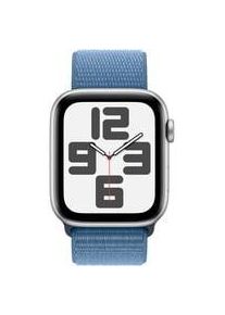 Apple Watch SE (2023), Smartwatch silber/blau, 44 mm, Sport Loop, Aluminium Display: 4,52 cm (1,78 Zoll) Kommunikation: Bluetooth Armbandlänge: 145 - 220 mm Touchscreen: mit Touchscreen