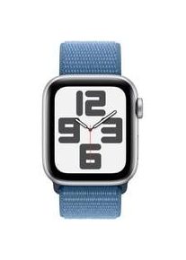 Apple Watch SE (2023), Smartwatch silber/blau, 40 mm, Sport Loop, Aluminium Display: 4,52 cm (1,78 Zoll) Kommunikation: Bluetooth Armbandlänge: 130 - 190 mm Touchscreen: mit Touchscreen