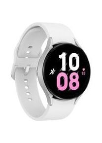 Samsung Galaxy Watch5 (R910), Smartwatch silber, 44 mm Display: 3,56 cm (1,4 Zoll) Kommunikation: NFC, WLAN 802.11 b, WLAN 802.11 a, WLAN 802.11 g, WLAN 802.11 n Touchscreen: mit Touchscreen