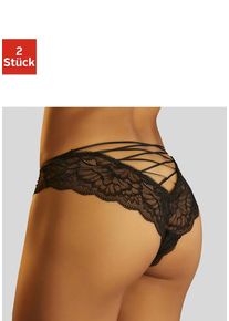 Petite Fleur Gold Tanga-Ouvert schwarz Gr. 32/34 für Damen. Figurbetont